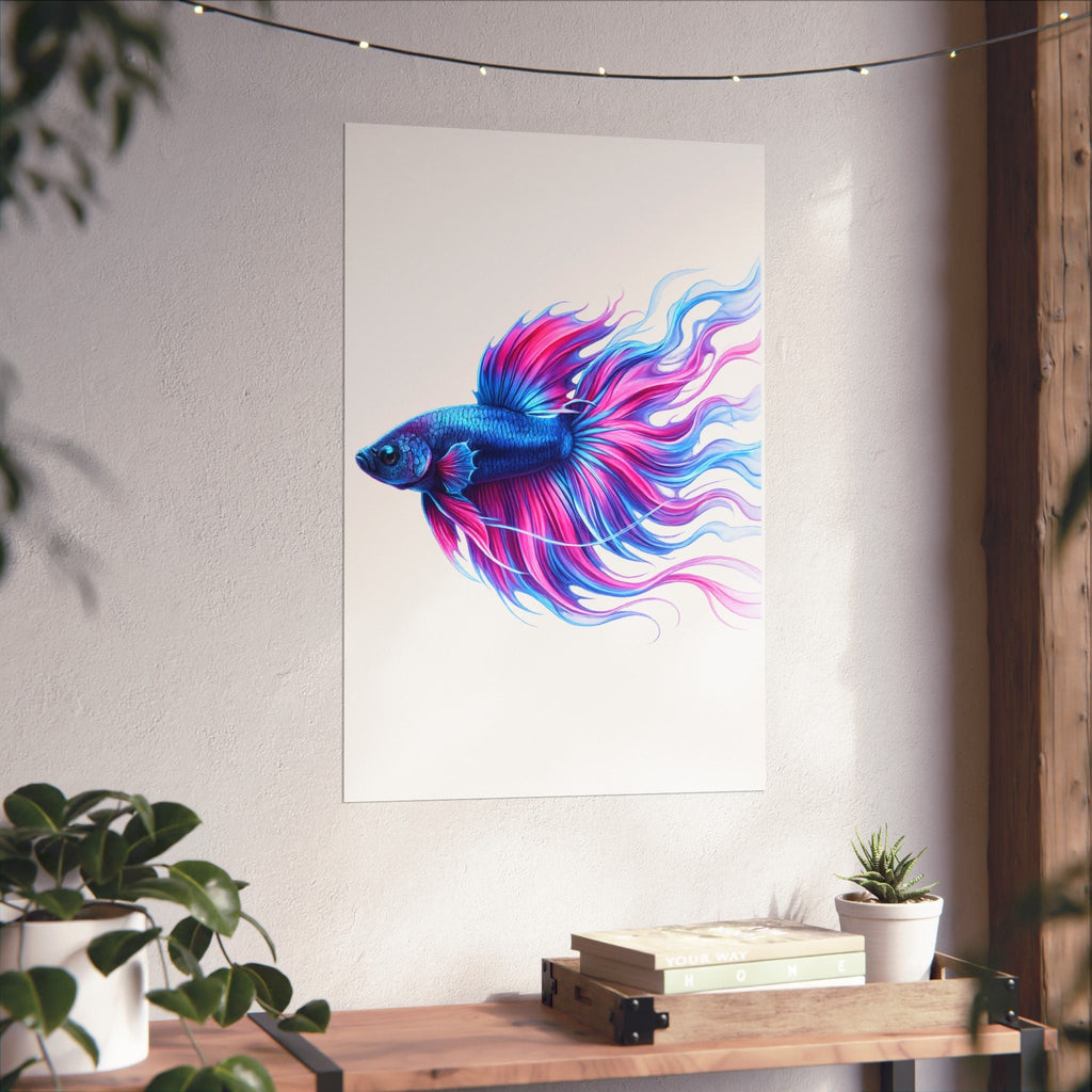 Electric Paint Betta Art Poster