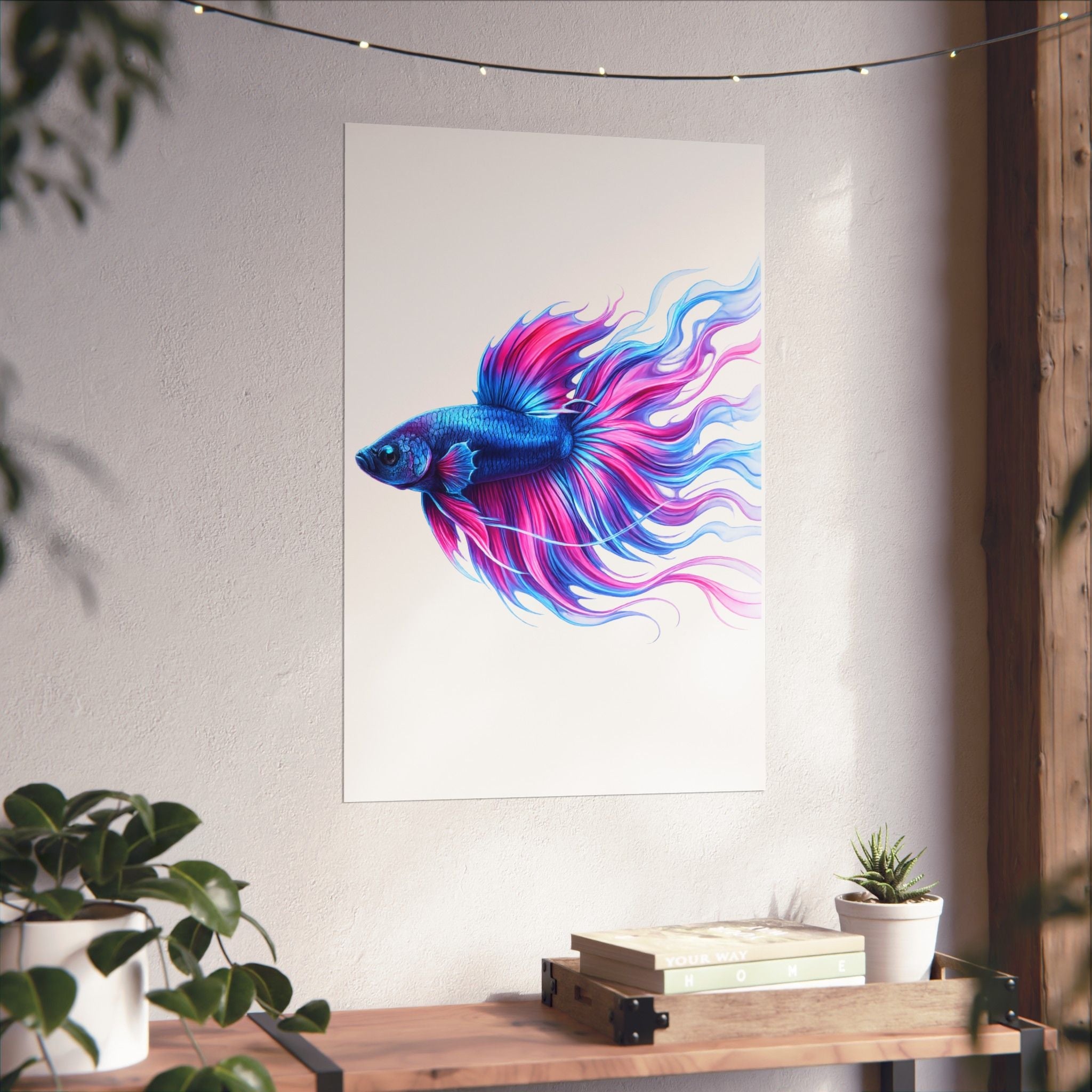 Electric Paint Betta Art Poster