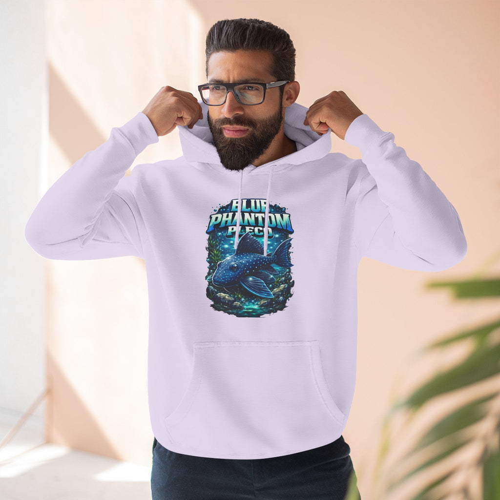 Blue Phantom Pleco L128 Hoodies | Premium Fish Keeper Streetwear | Inverness Ink