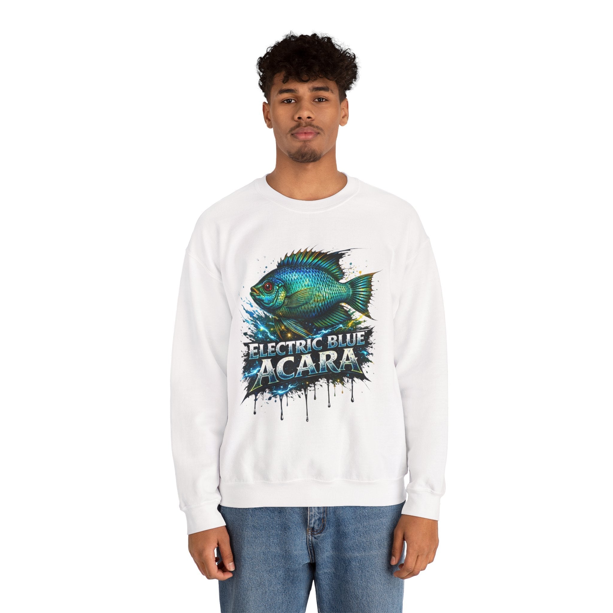 Electric Blue Acara – Heavy Blend™ Crewneck Sweatshirt
