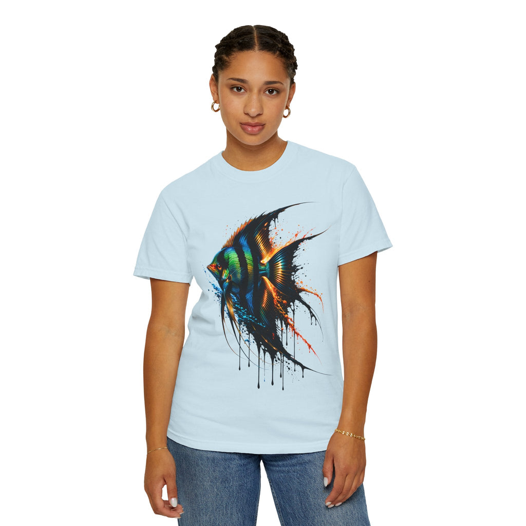 Vibrant Drip Angelfish Graphic Tee