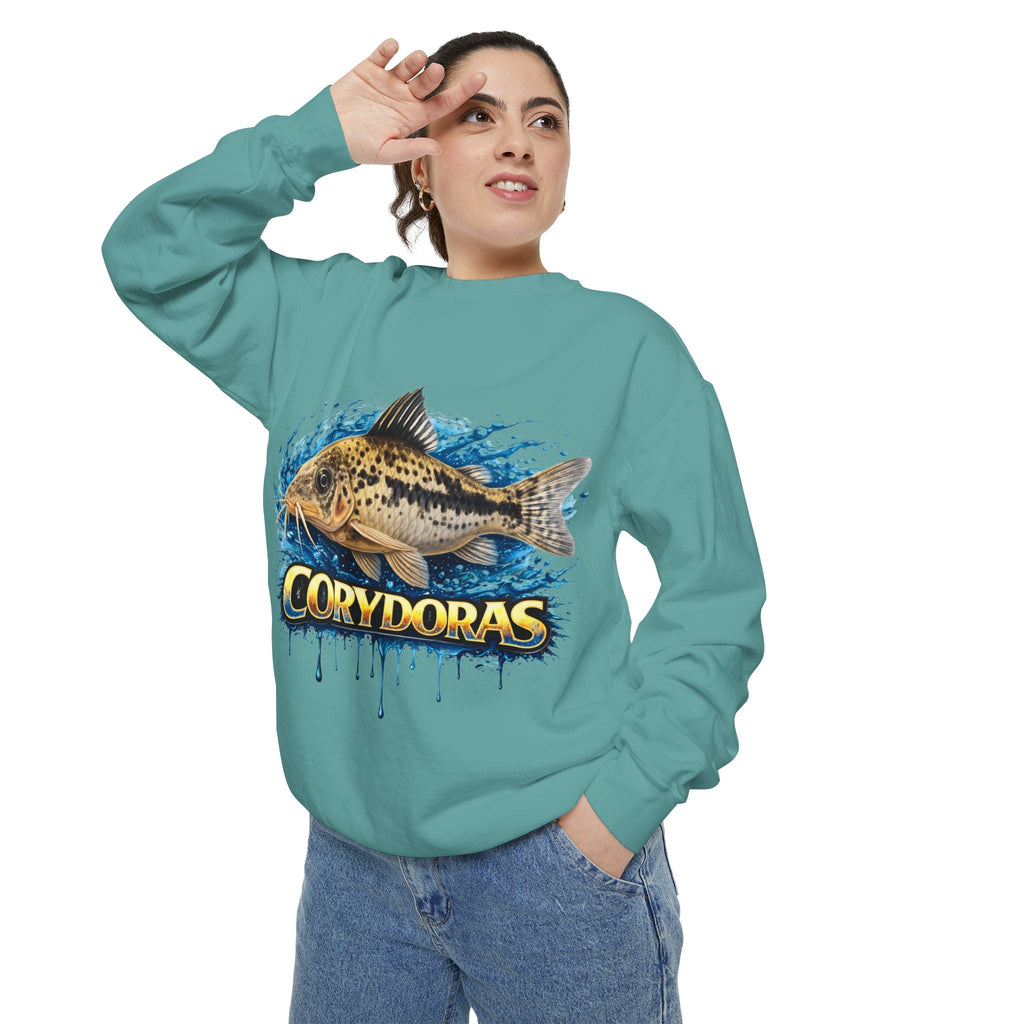 Corydoras Fish Sweatshirt — Aquatic Aquarium Catfish Graphic Crewneck