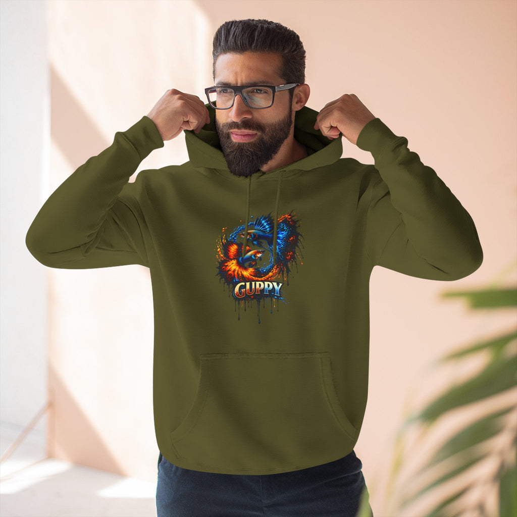 Fire & Ice Guppy – Premium Three-Panel Fleece Hoodie