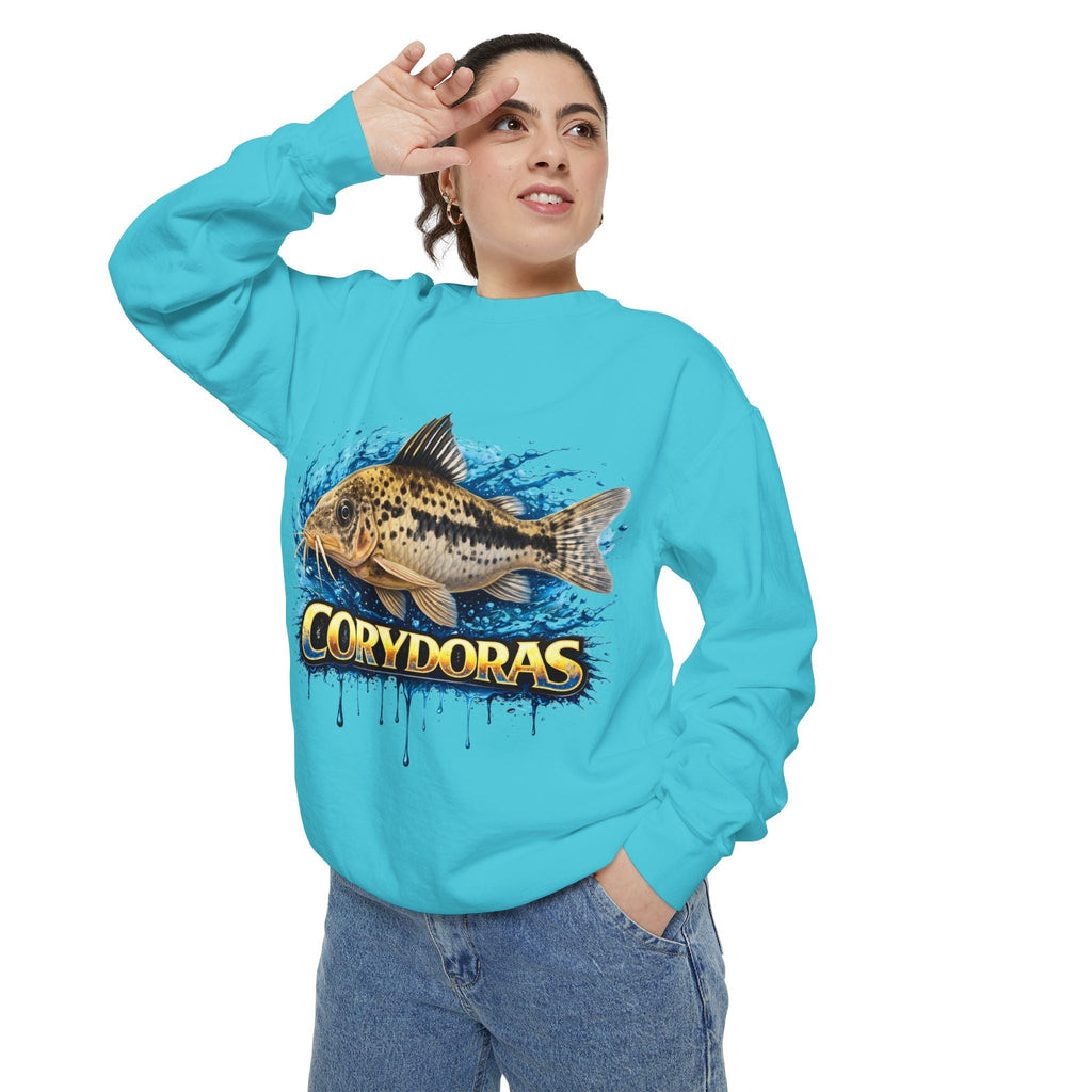 Corydoras Fish Sweatshirt — Aquatic Aquarium Catfish Graphic Crewneck