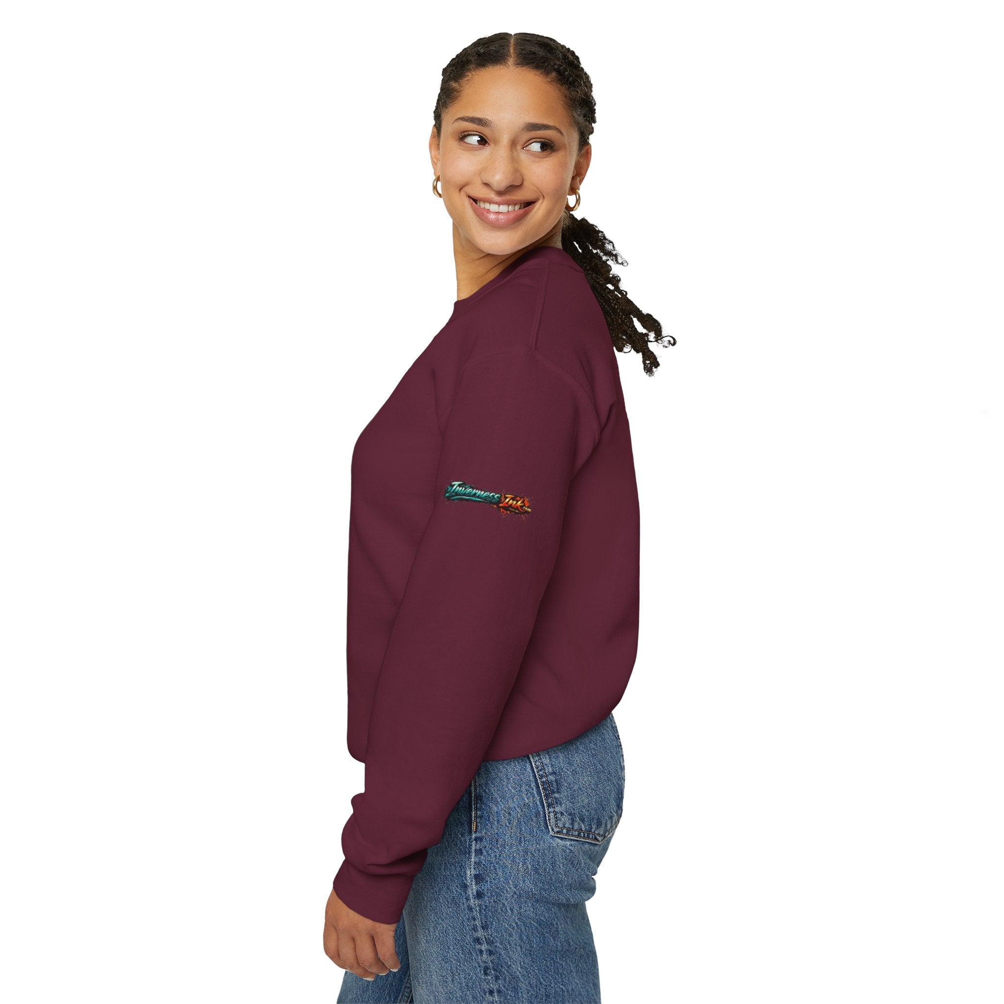Angelfish Crewneck Sweatshirt — Blue Tropical Fish Graphic