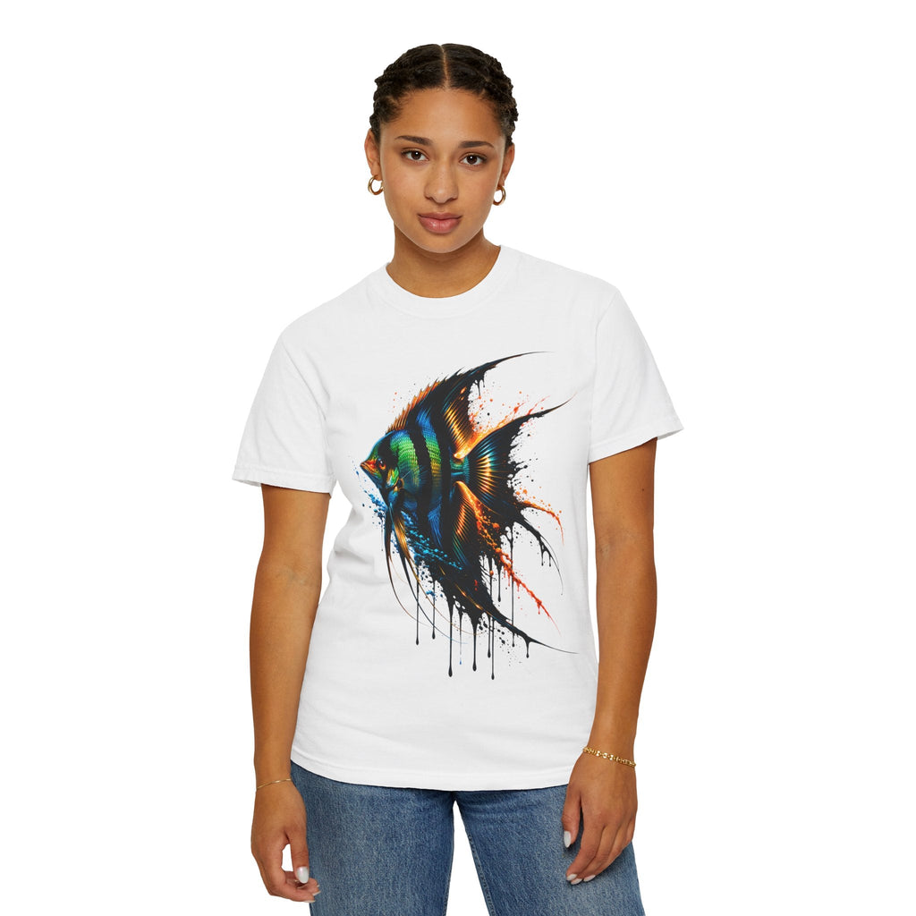 Vibrant Drip Angelfish Graphic Tee