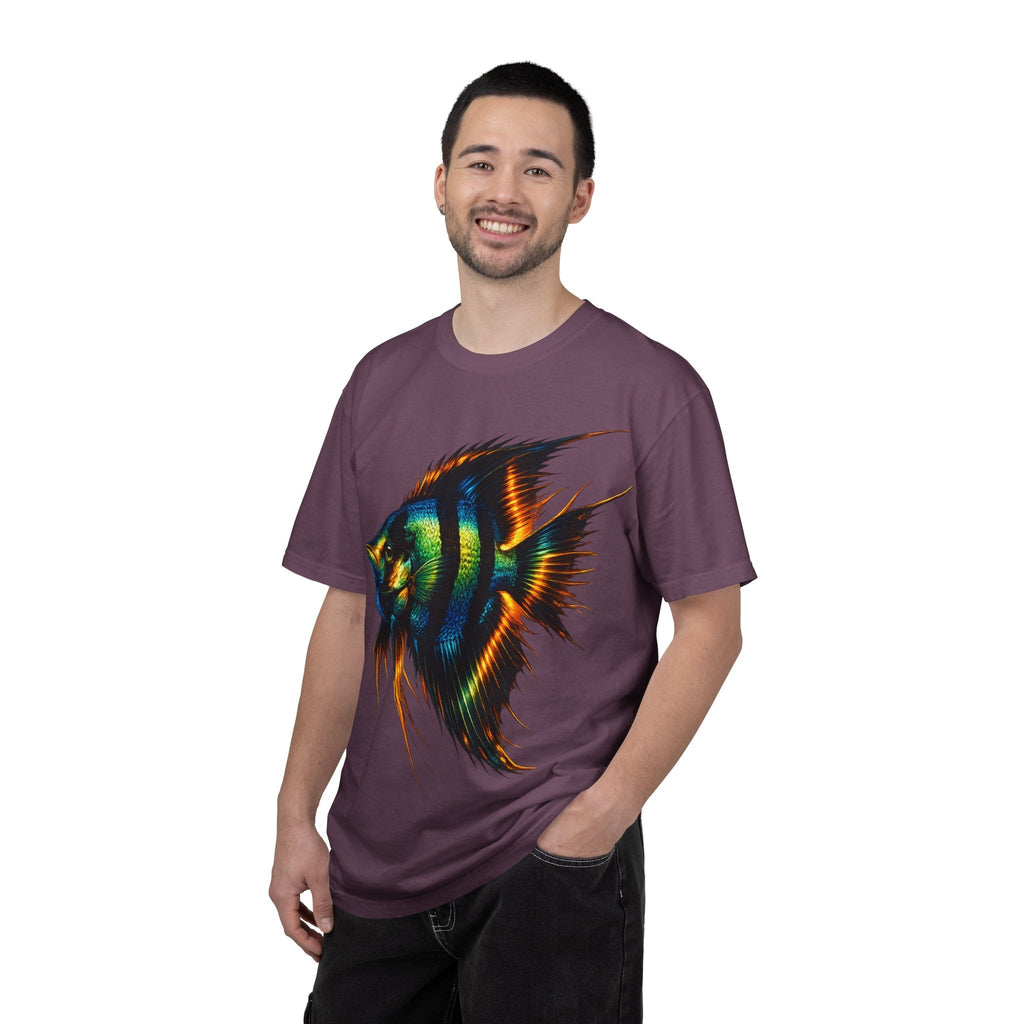 Angelfish Graphic T-Shirt — Vibrant Tropical Fish Illustration