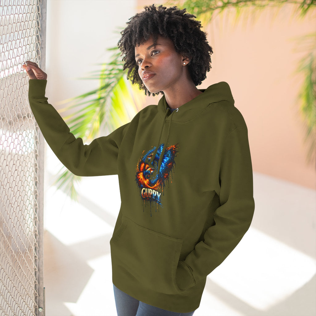 Fire & Ice Guppy – Premium Three-Panel Fleece Hoodie