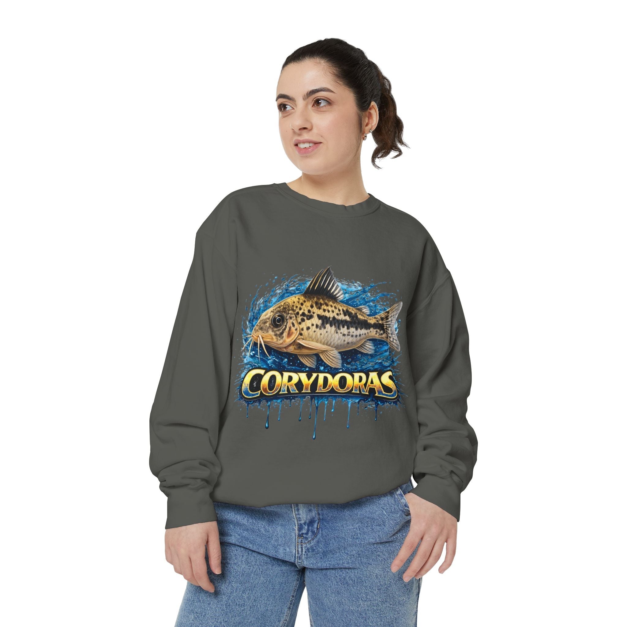 Corydoras Fish Sweatshirt — Aquatic Aquarium Catfish Graphic Crewneck