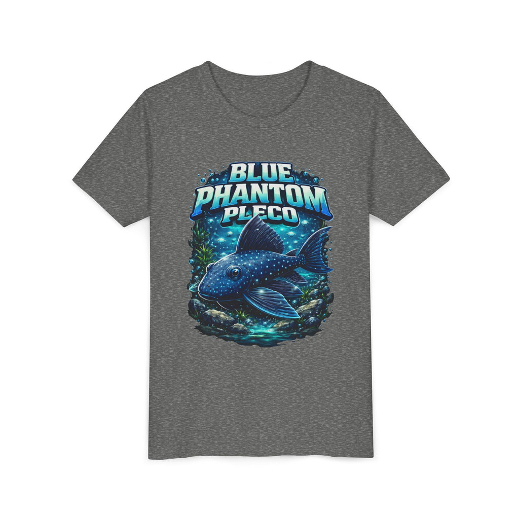 Blue Phantom Pleco Youth Tee – Kids Fish Aquarium T-Shirt