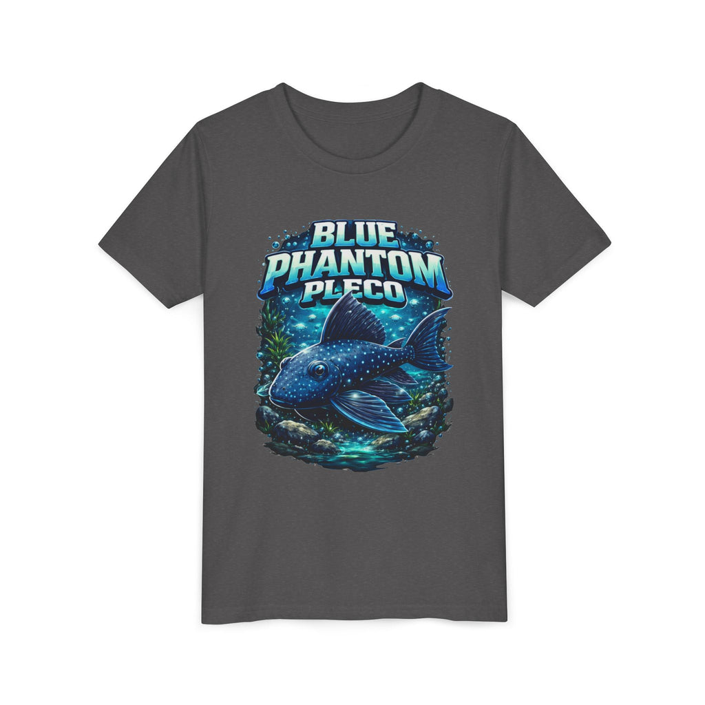 Blue Phantom Pleco Youth Tee – Kids Fish Aquarium T-Shirt