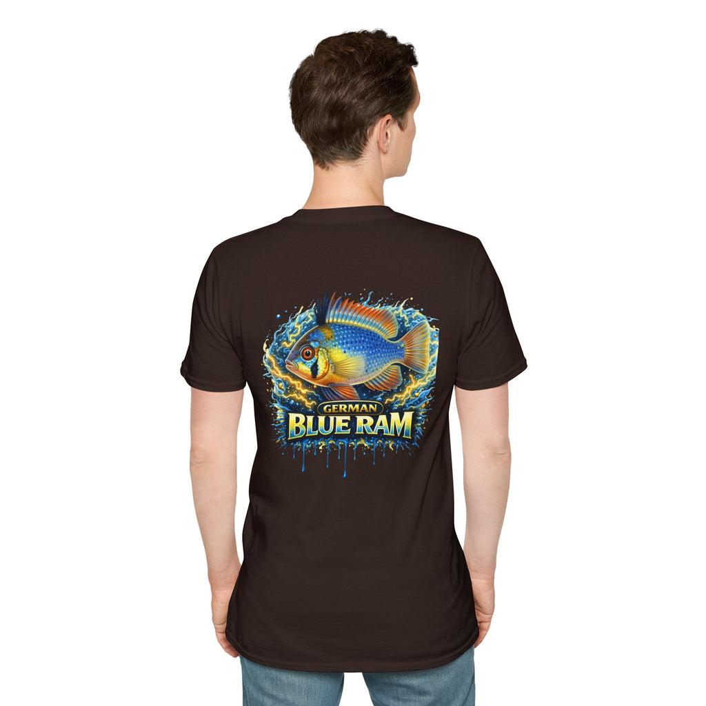 German Blue Ram Fish T-Shirt — Colorful Aquarium Cichlid Tee
