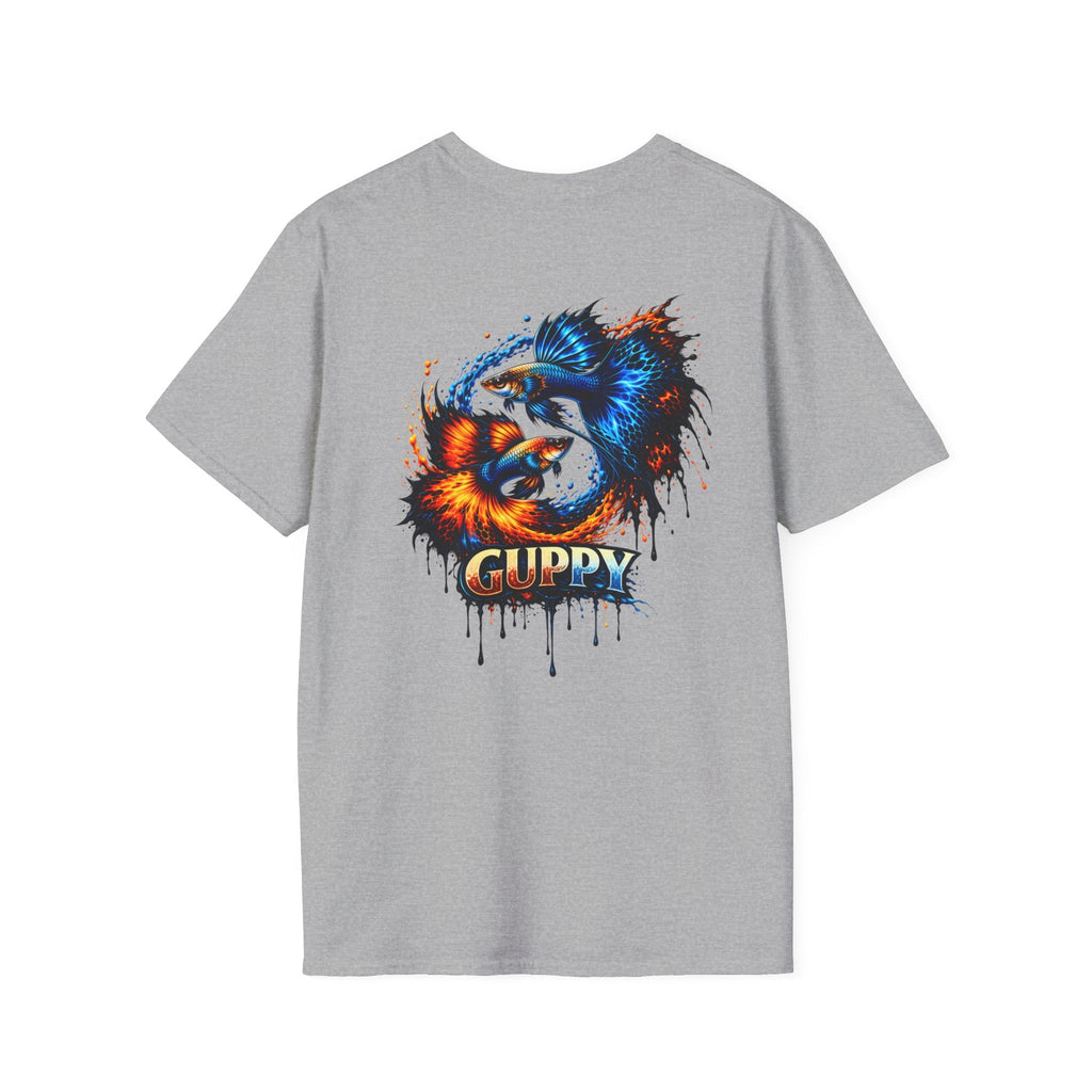 Guppy Fish T-Shirt — Vibrant Watercolor Drip Graphic Tee