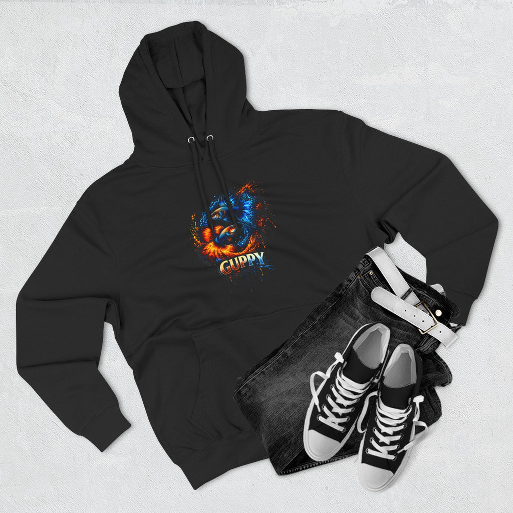 Fire & Ice Guppy – Premium Three-Panel Fleece Hoodie
