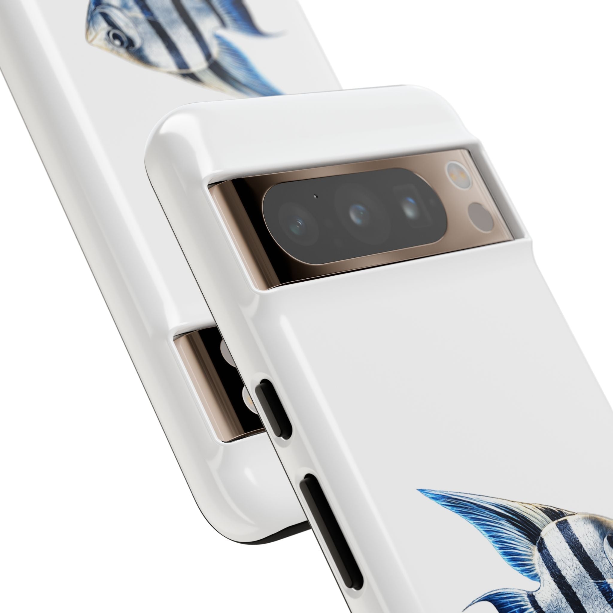 Angelfish Tough Phone Case – Durable Protective Case with Blue Tropical Fish Design
