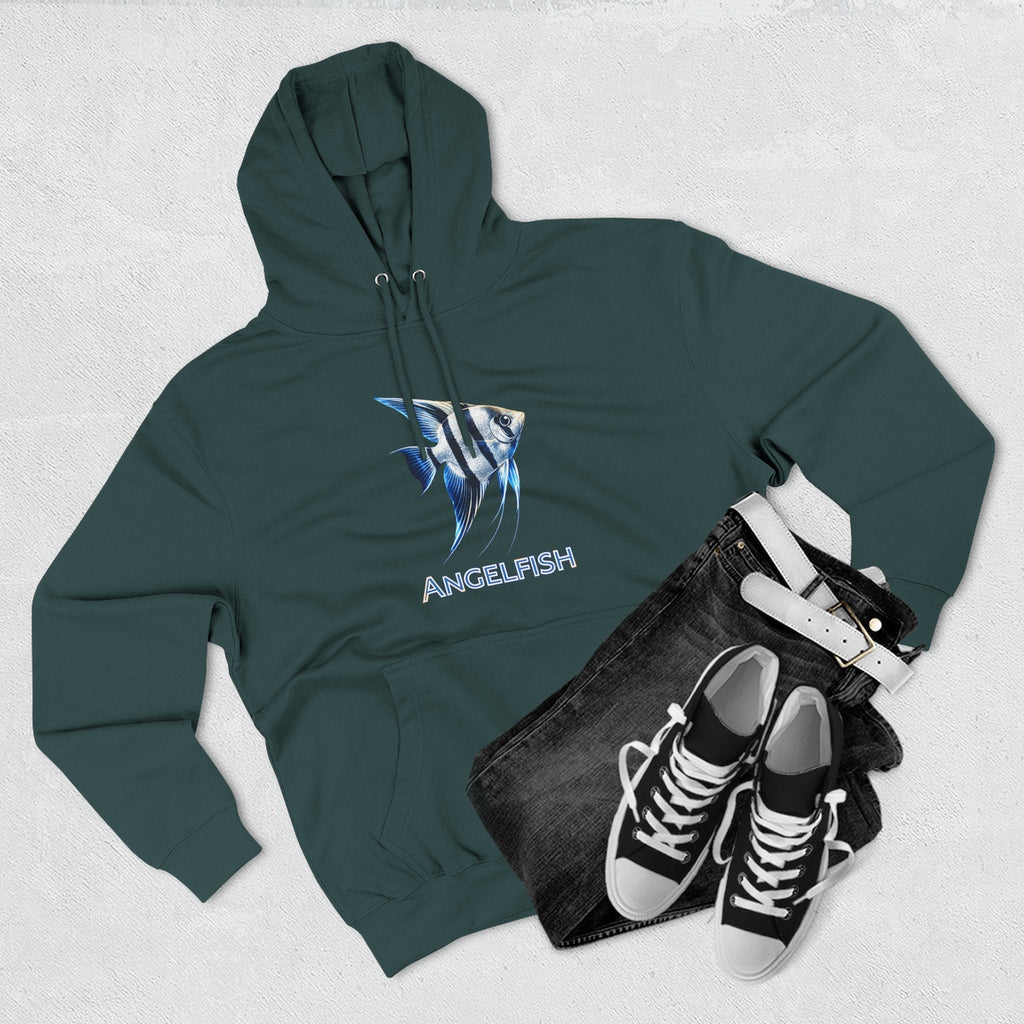 Angelfish Graphic Hoodie — Blue Aquarium Fish Pullover