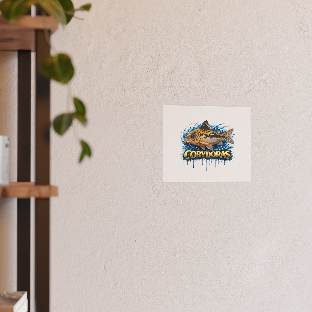 Corydoras Fish Poster — Decorative Aquarium Art Print (Satin/Matte)