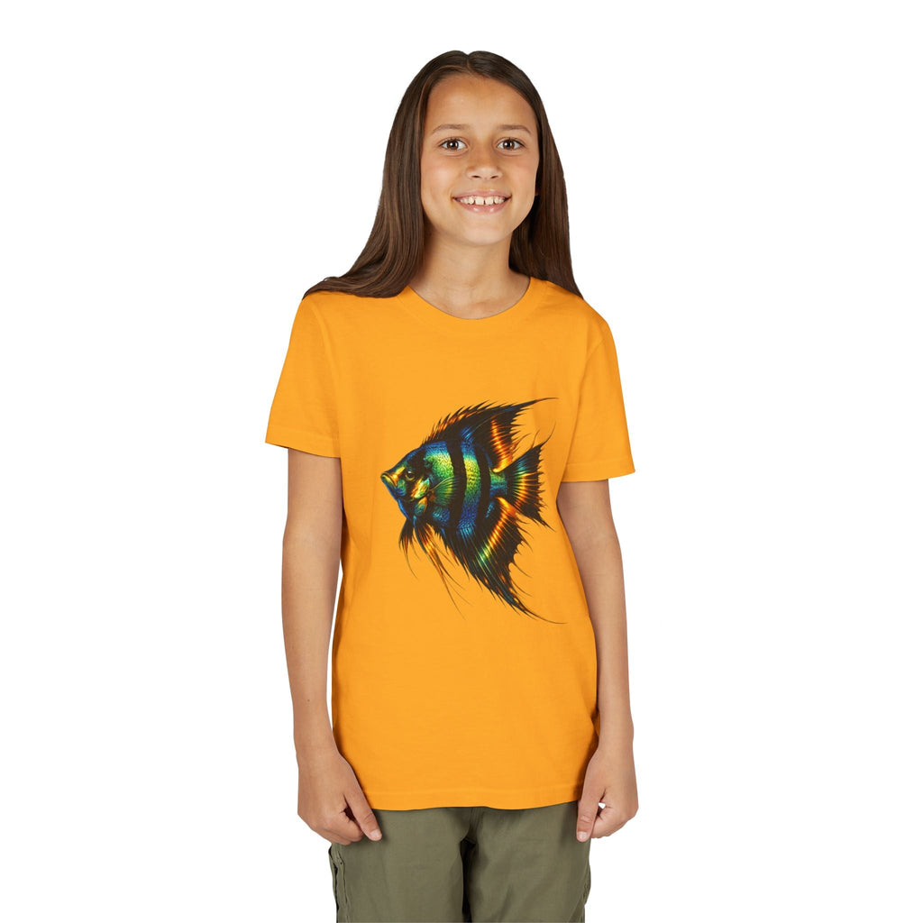 Angelfish Youth Tee – Colorful Aquarium Fish Graphic Shirt for Kids