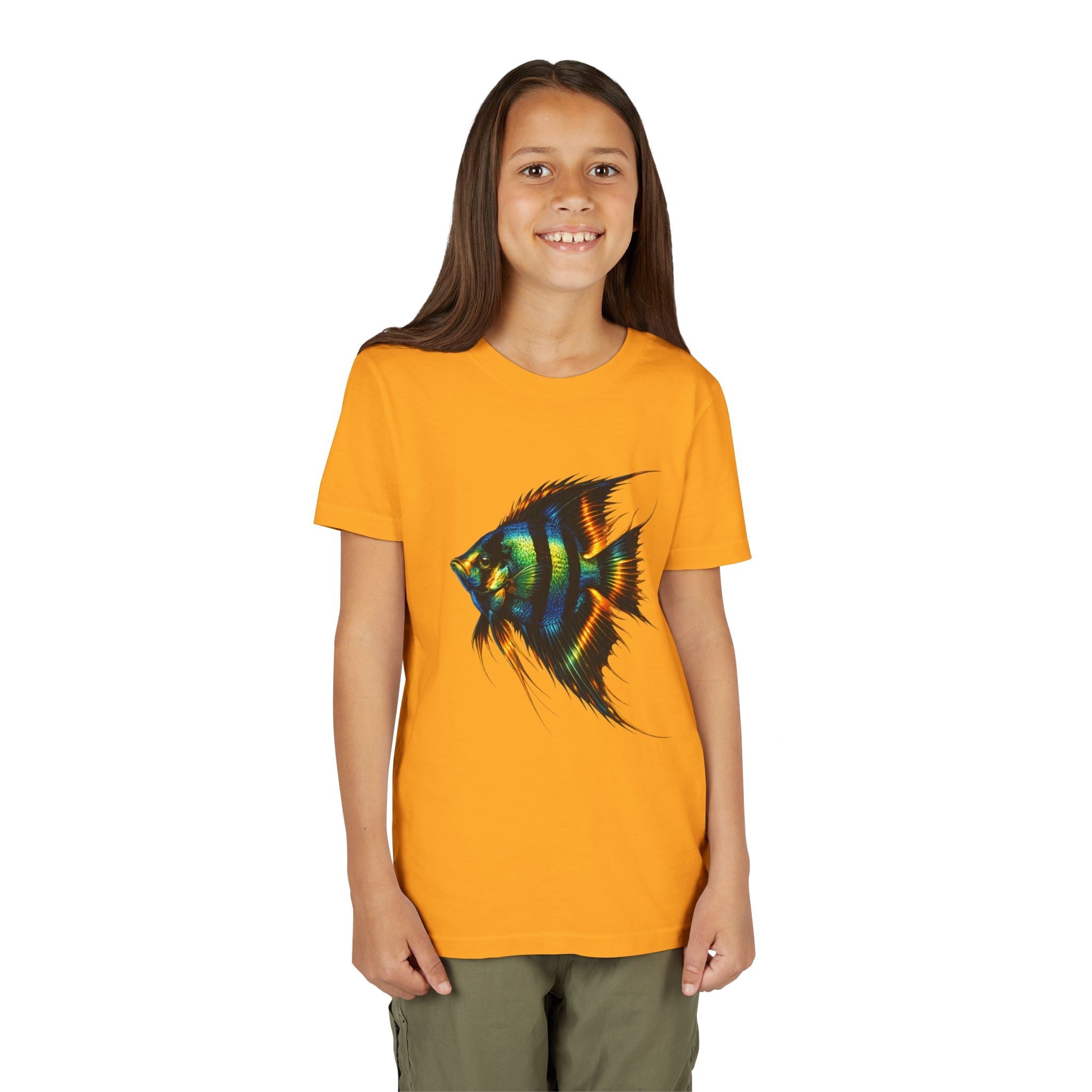 Angelfish Youth Tee – Colorful Aquarium Fish Graphic Shirt for Kids