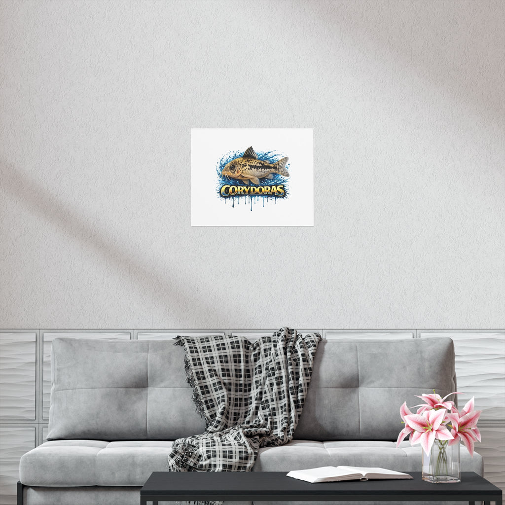 Corydoras Fish Poster — Freshwater Aquarium Art Print