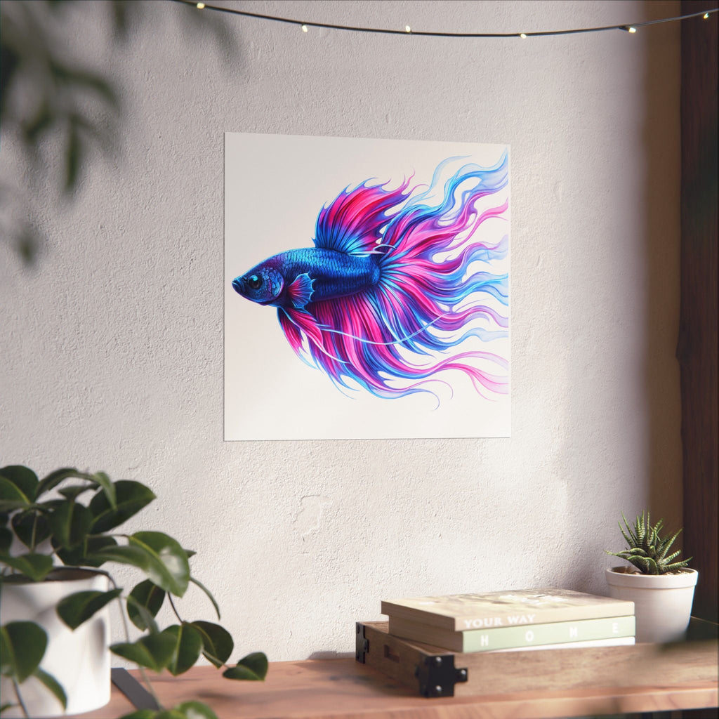 Electric Paint Betta Art Poster