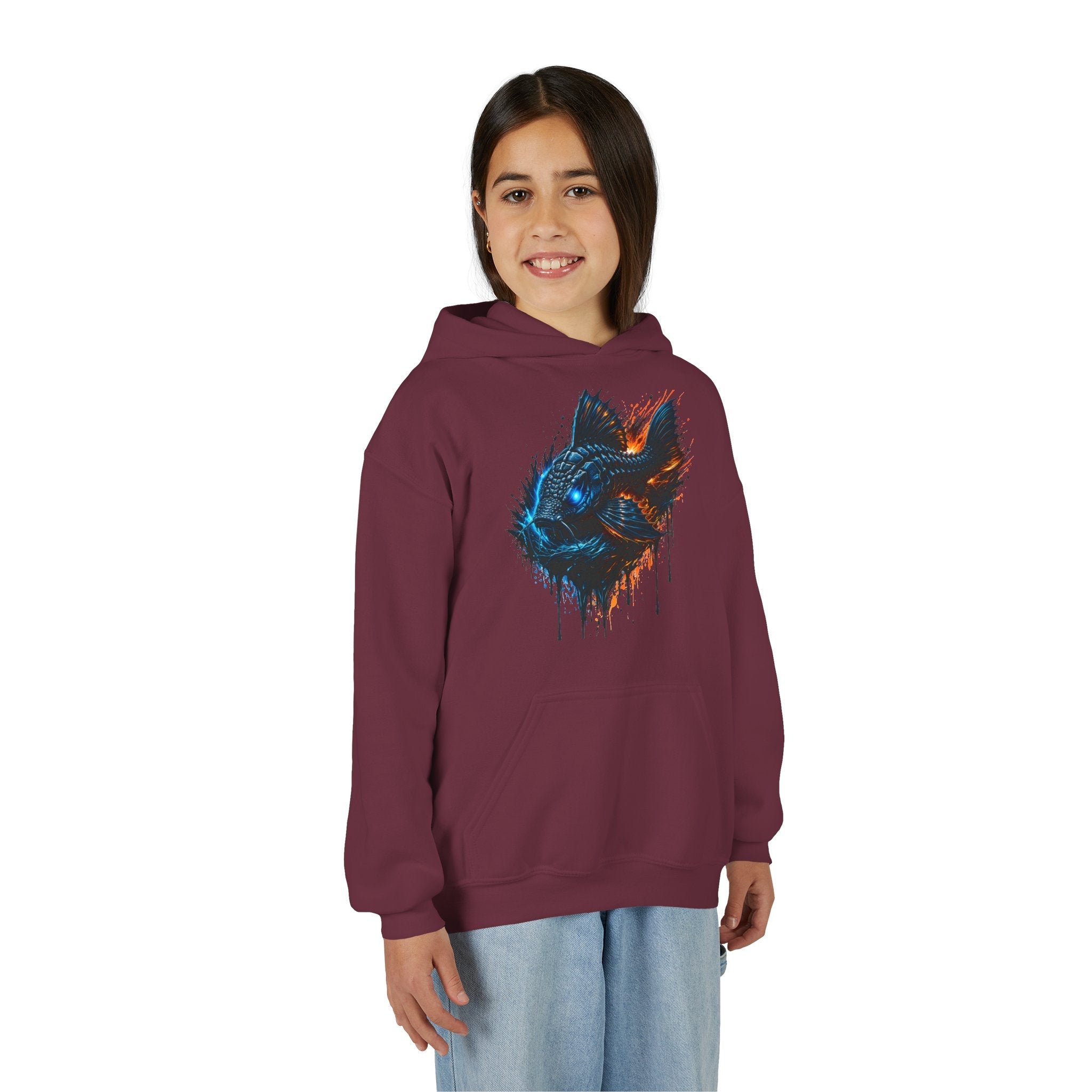Armored Pleco L-185 – Youth Premium Hooded Sweatshirt