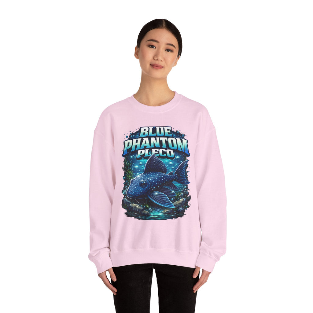Blue Phantom Pleco Crewneck Sweatshirt – Aquatic Fish Graphic Pullover