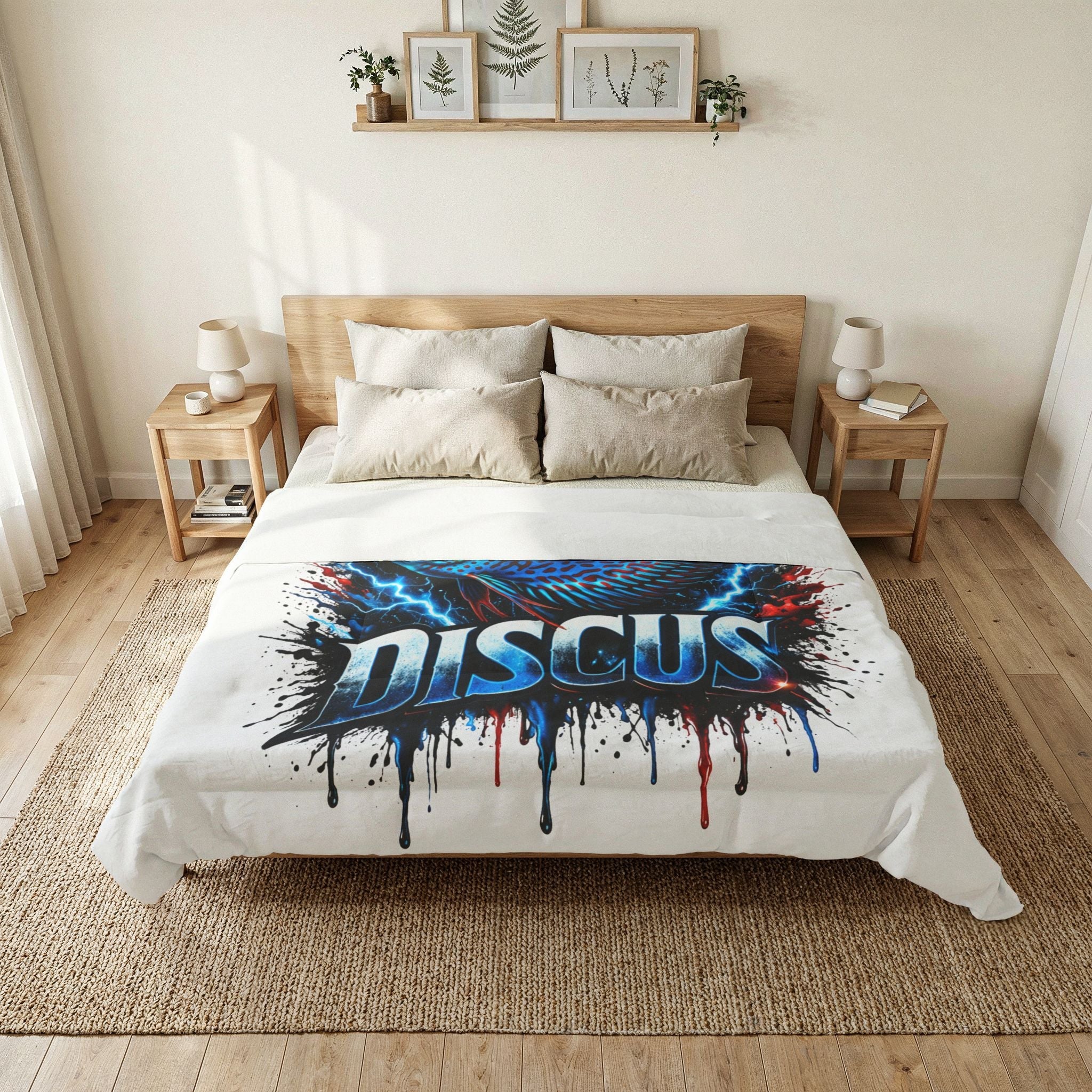 Discus Fish Cotton Comforter – Vibrant Aquarium Bedding for Fish Enthusiasts
