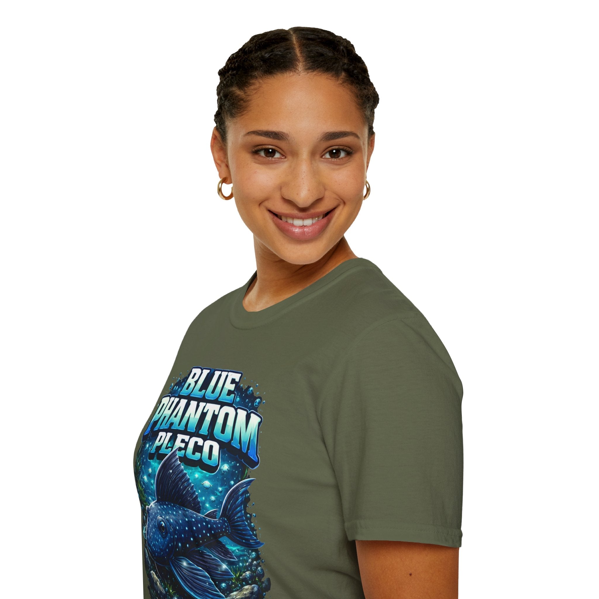 Blue Phantom Pleco T-Shirt — Graphic Aquarium Fish Tee
