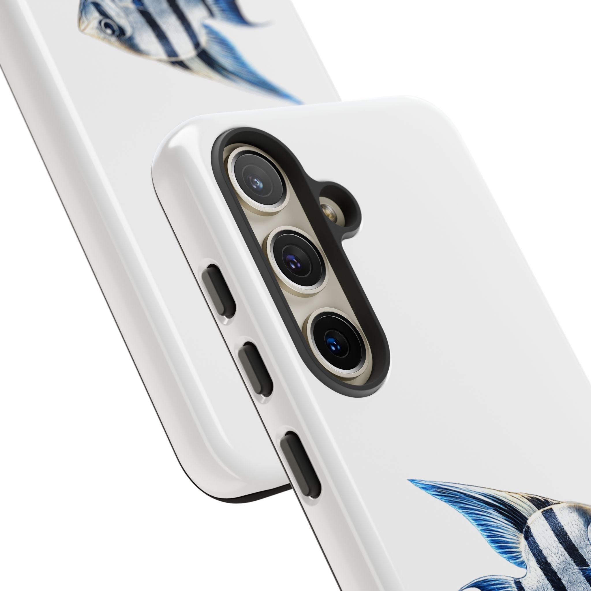 Angelfish Tough Phone Case – Durable Protective Case with Blue Tropical Fish Design