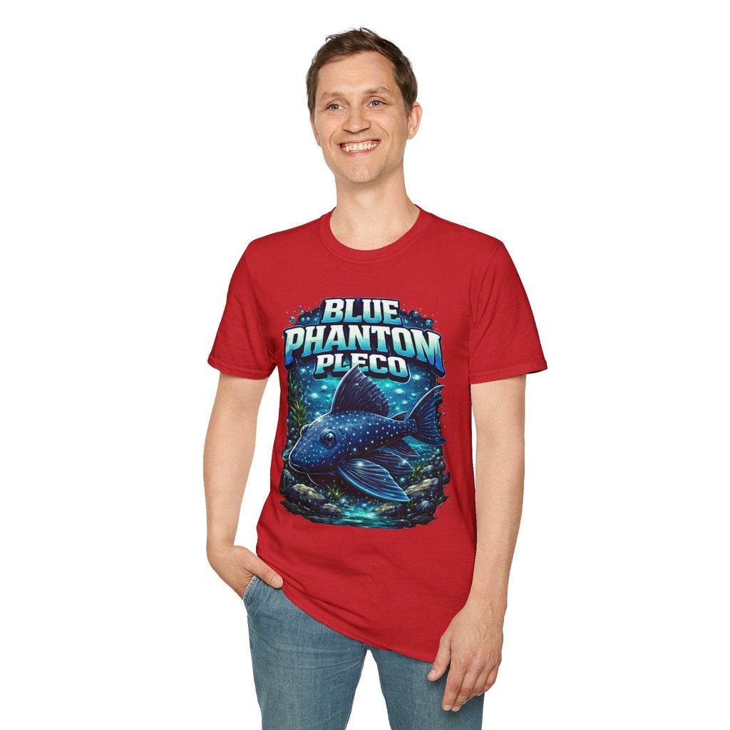 Blue Phantom Pleco T-Shirt — Graphic Aquarium Fish Tee
