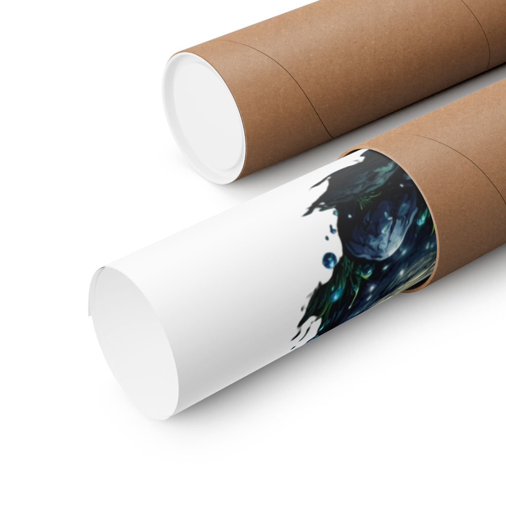 Blue Phantom Pleco Poster — Matte Vertical Aquarium Fish Art Print