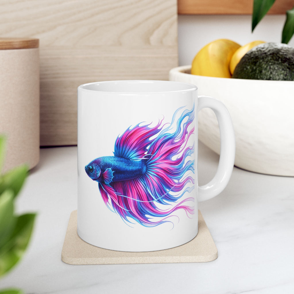 Electric Paint Betta Ceramic Mug