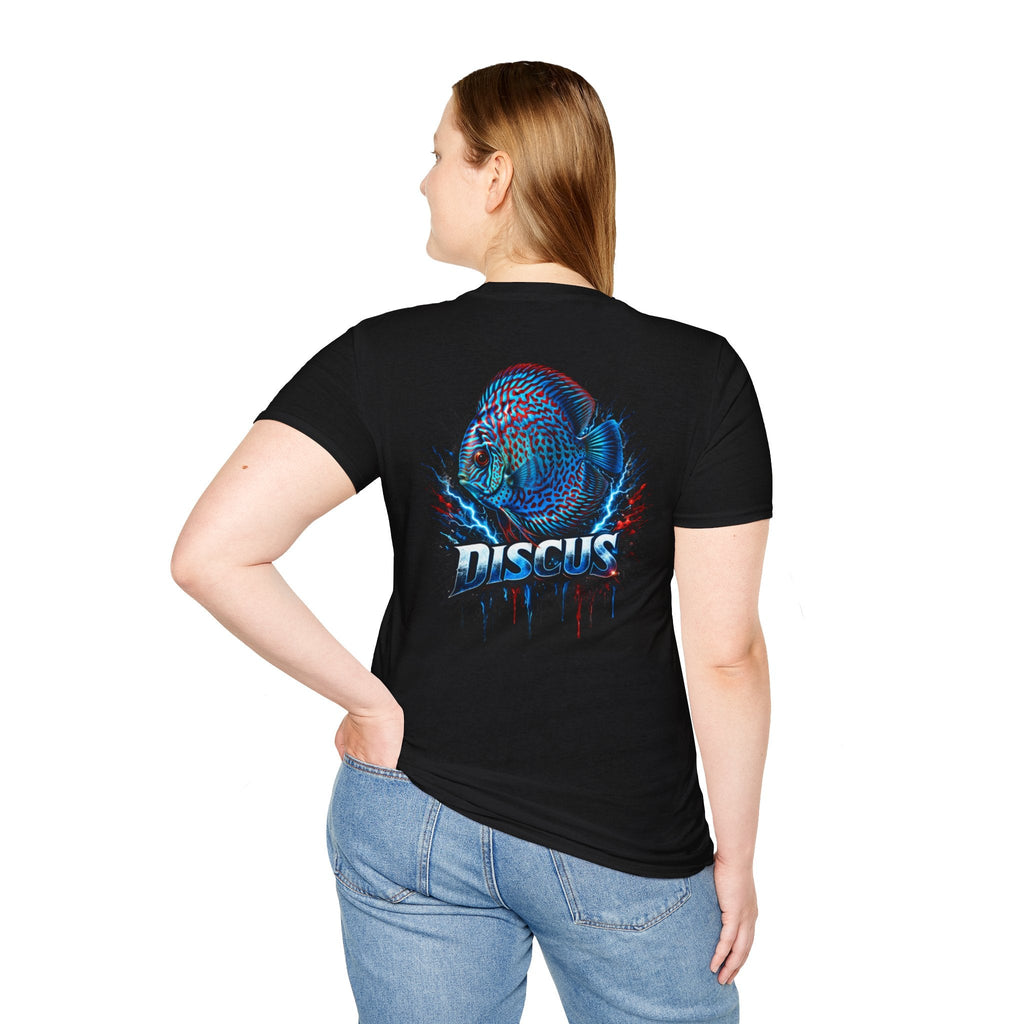 Electric Discus Fish T-Shirt - King of the Aquarium Lightning Art