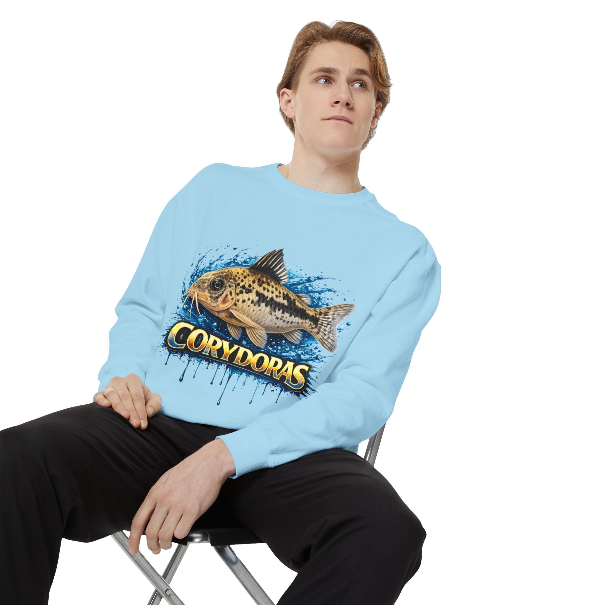 Corydoras Fish Sweatshirt — Aquatic Aquarium Catfish Graphic Crewneck