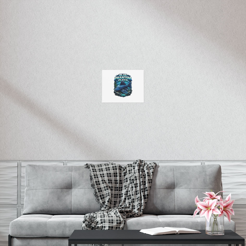 Blue Phantom Pleco L-128 – Premium Uncoated Matte Poster