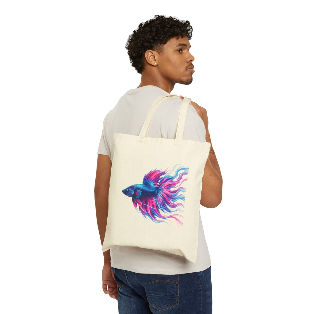 Electric Paint Betta Canvas Tote Bag