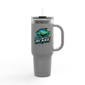 40oz Insulated Travel Mug - 'Electric Blue Acara' Fish Graphic, Leak-Resistant Tumbler for Aquarium Enthusiasts