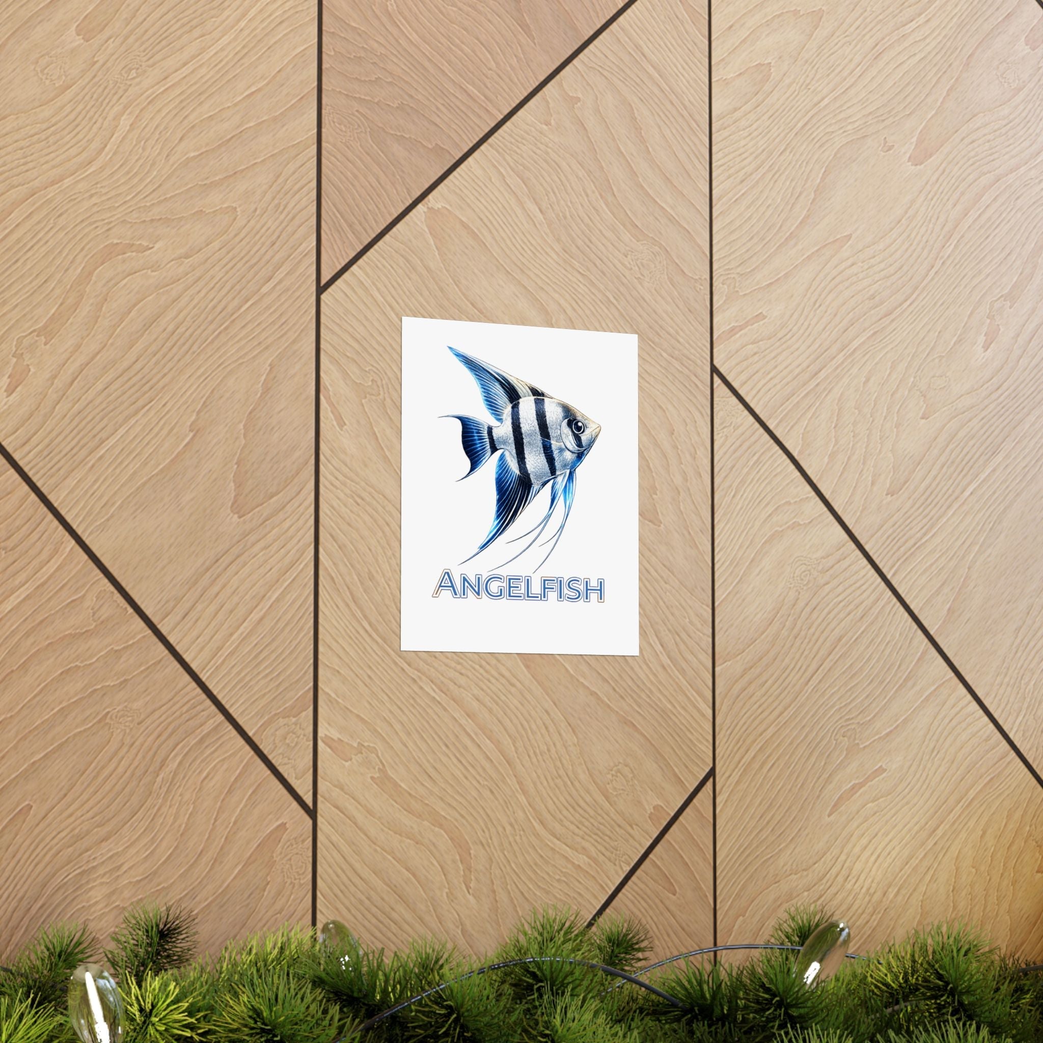 Angelfish Wall Poster — Matte Vertical Marine Fish Art Print