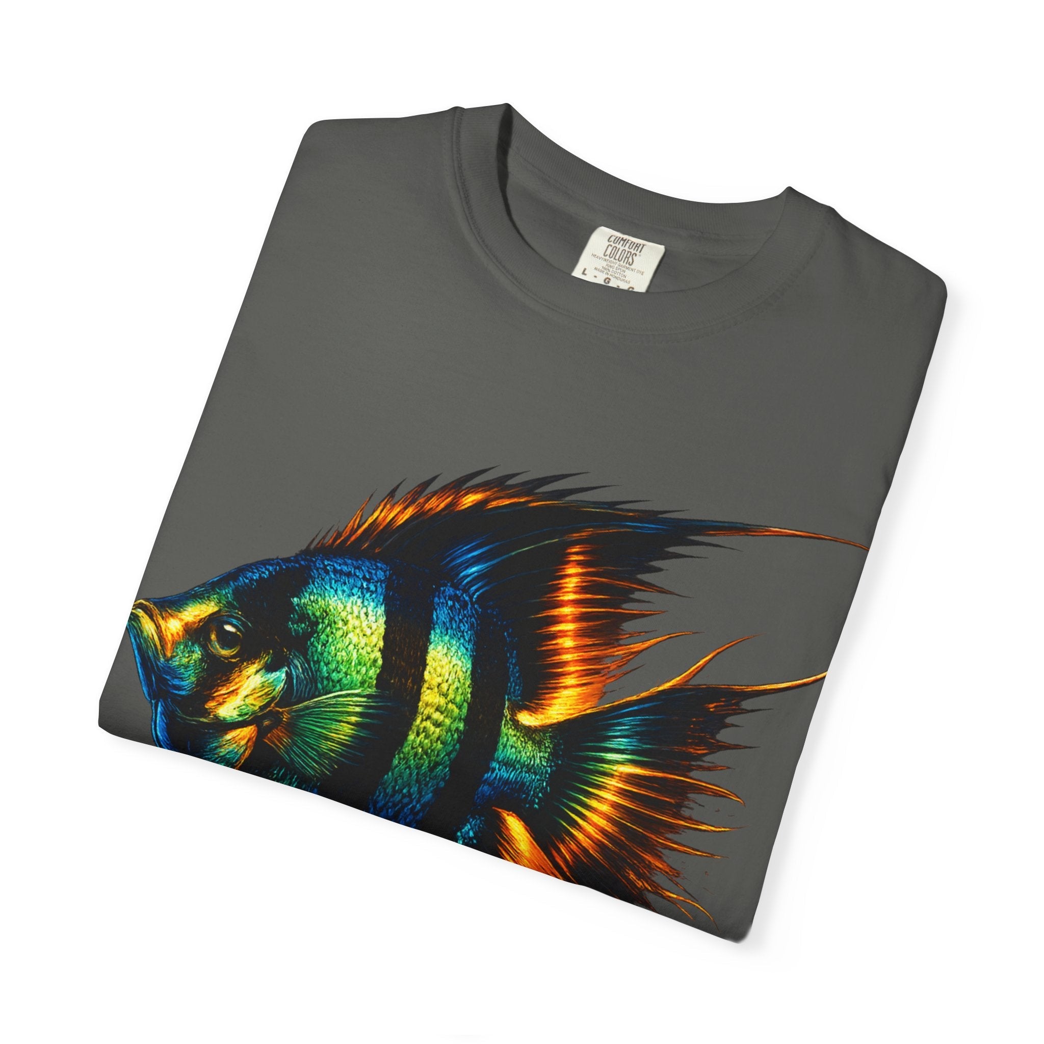 Angelfish Graphic T-Shirt — Vibrant Tropical Fish Illustration