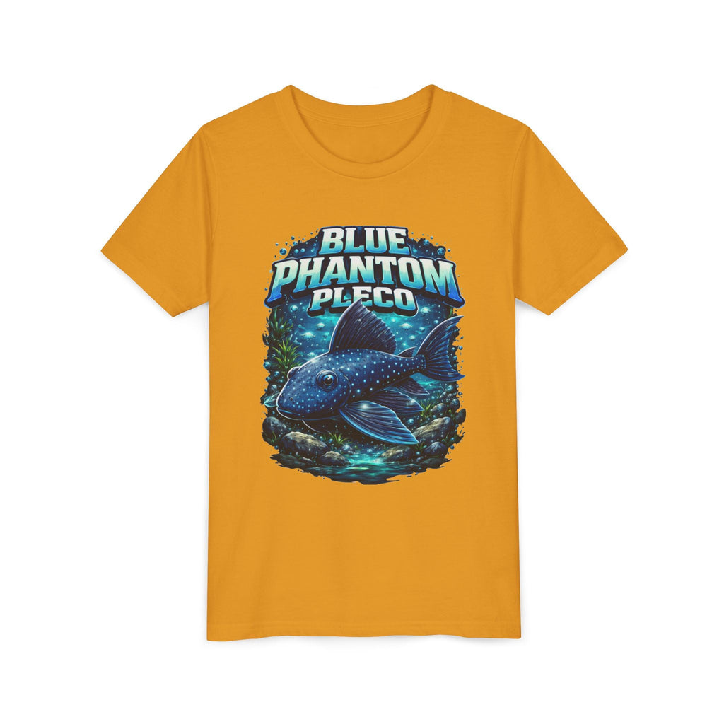 Blue Phantom Pleco Youth Tee – Kids Fish Aquarium T-Shirt