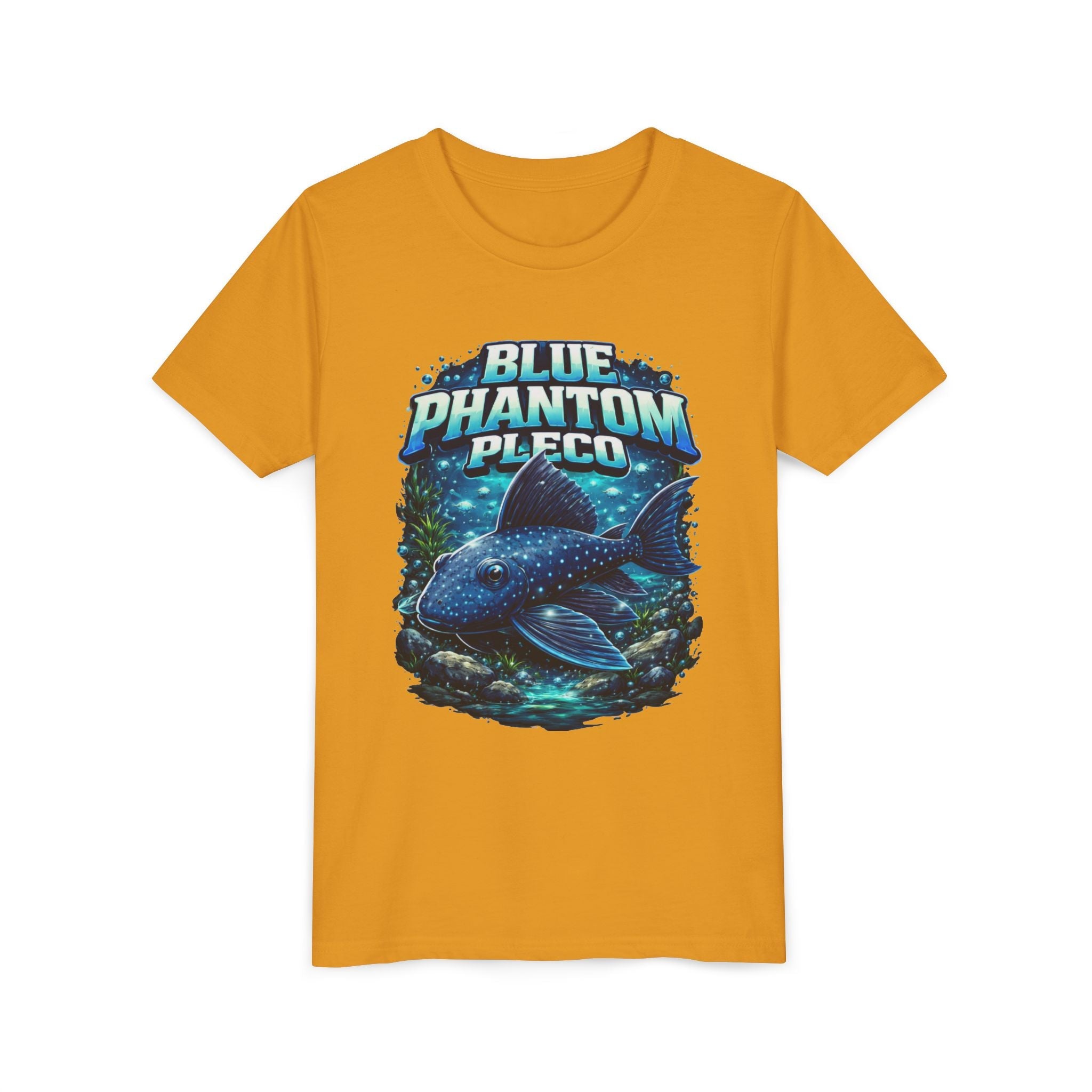 Blue Phantom Pleco Youth Tee – Kids Fish Aquarium T-Shirt