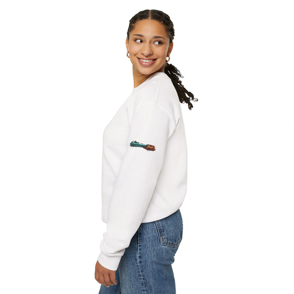 Angelfish Crewneck Sweatshirt — Blue Tropical Fish Graphic