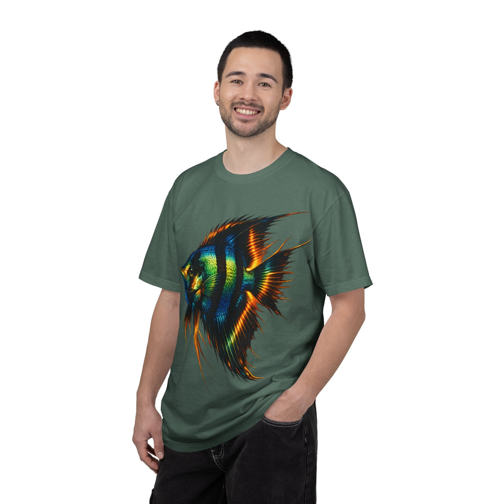 Angelfish Graphic T-Shirt — Vibrant Tropical Fish Illustration