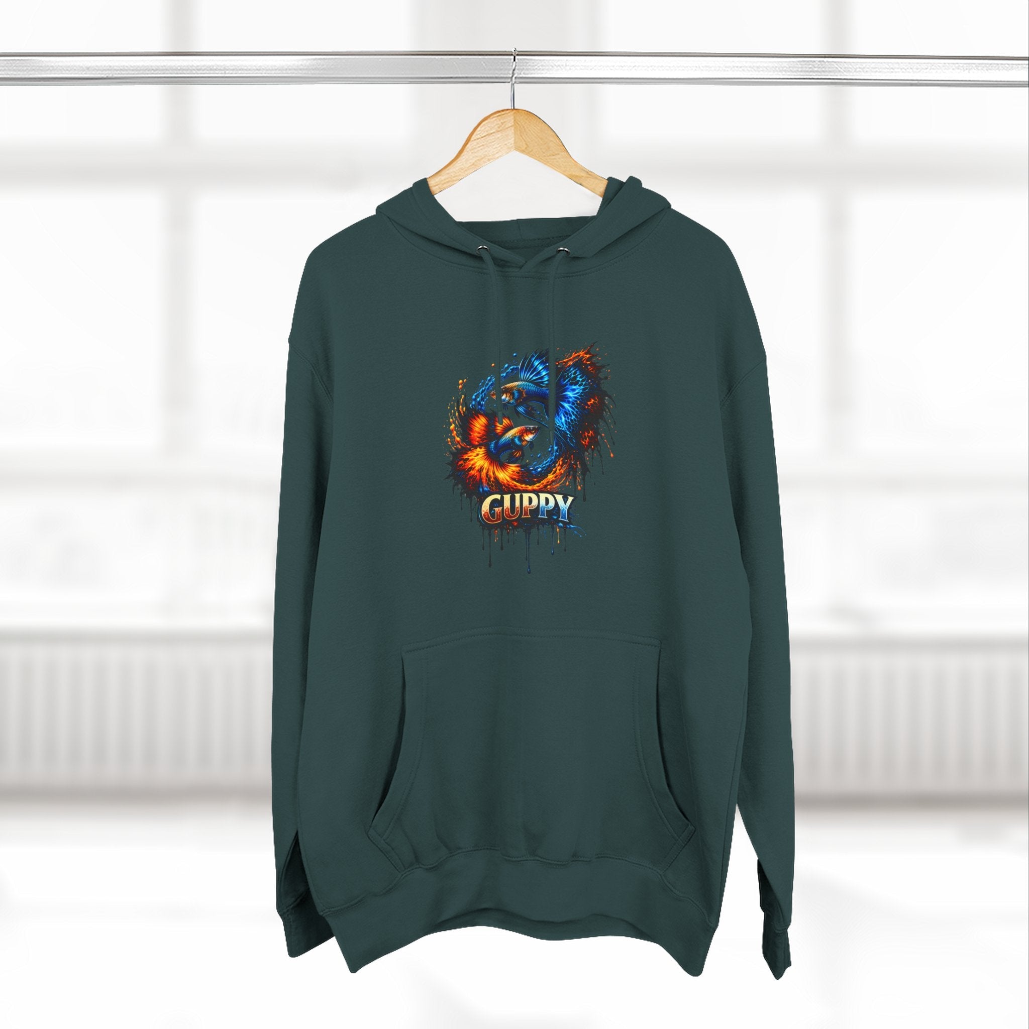 Fire & Ice Guppy – Premium Three-Panel Fleece Hoodie