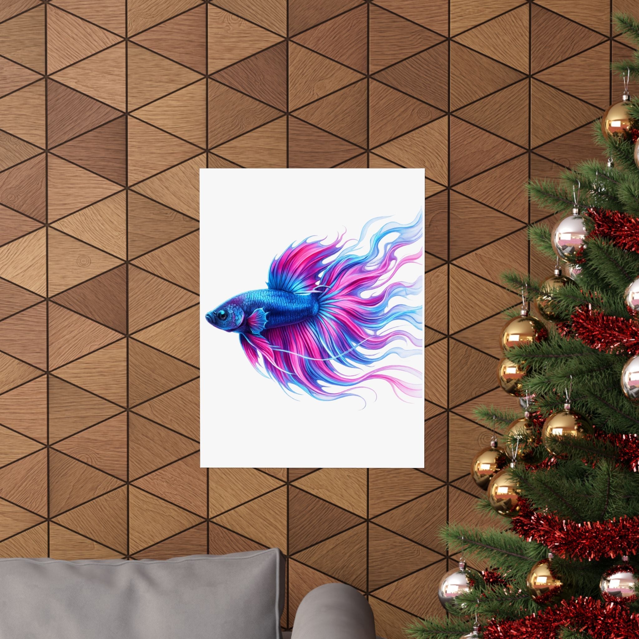 Electric Paint Betta Art Poster