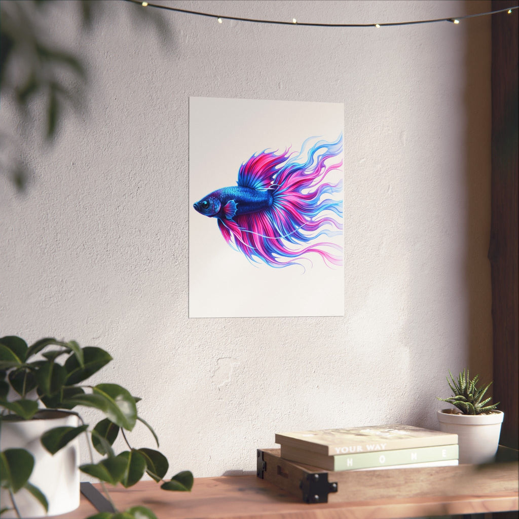Electric Paint Betta Art Poster