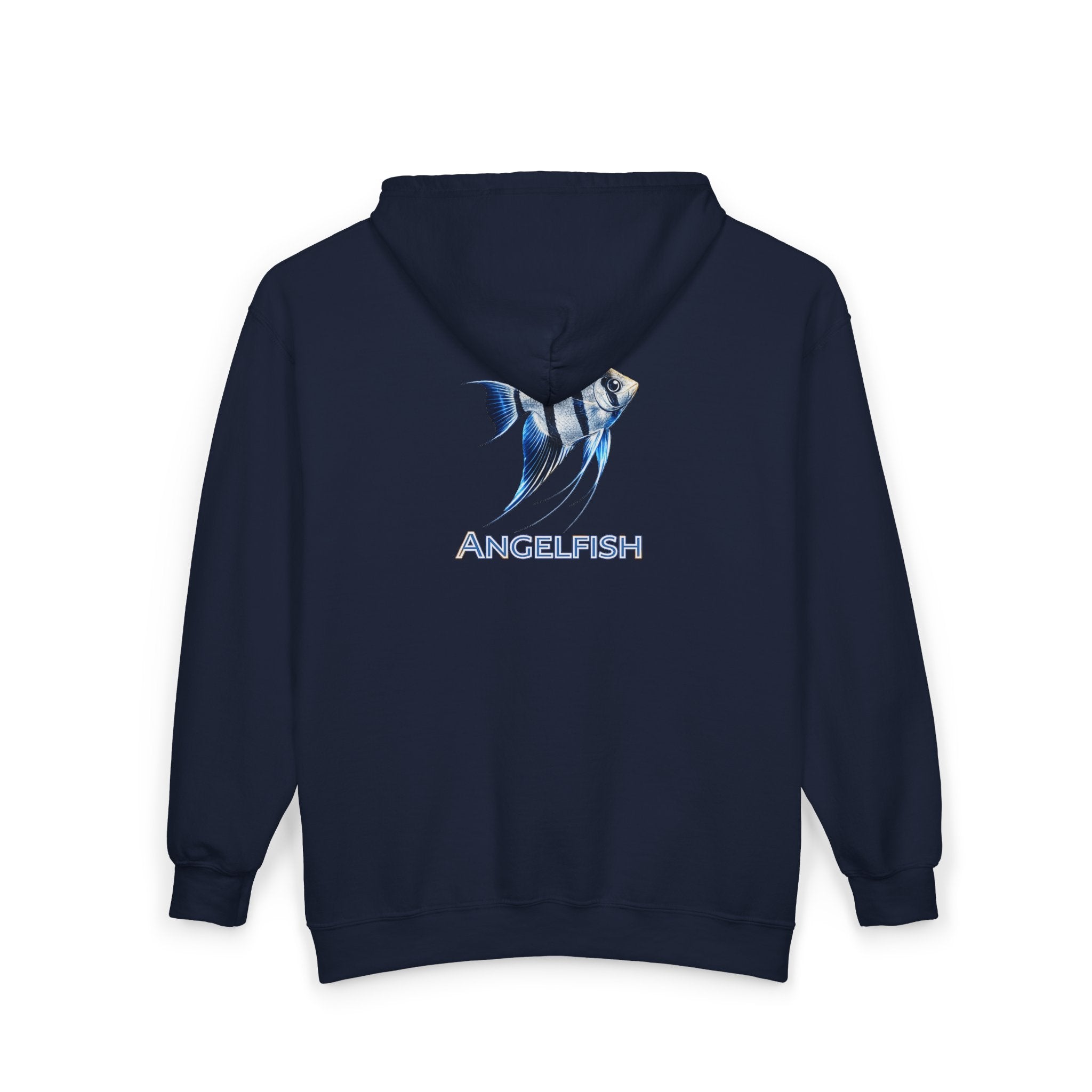 Angelfish Graphic Zip Hoodie — Aquarium Fish Lover Full‑Zip Sweatshirt