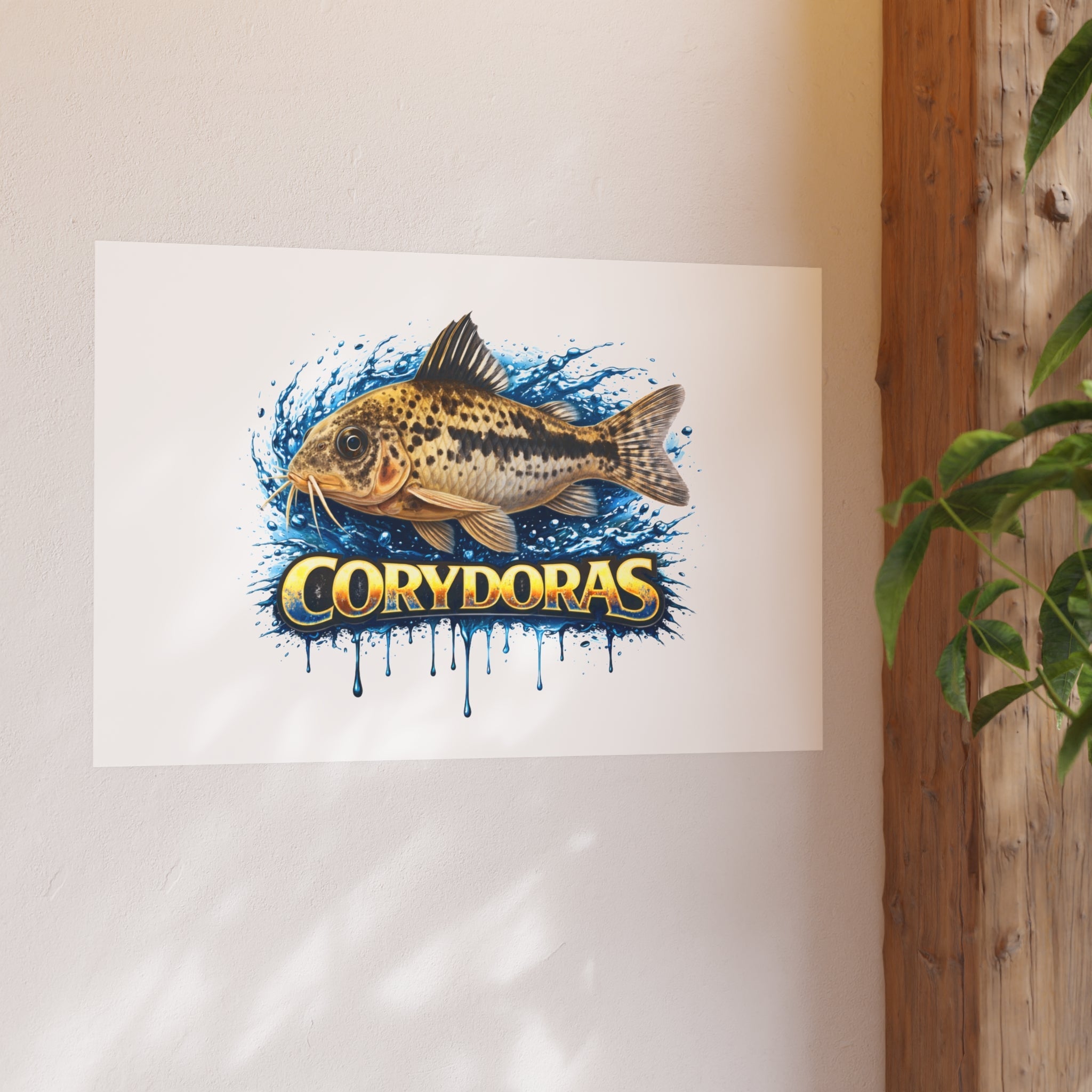 Corydoras Fish Poster — Decorative Aquarium Art Print (Satin/Matte)