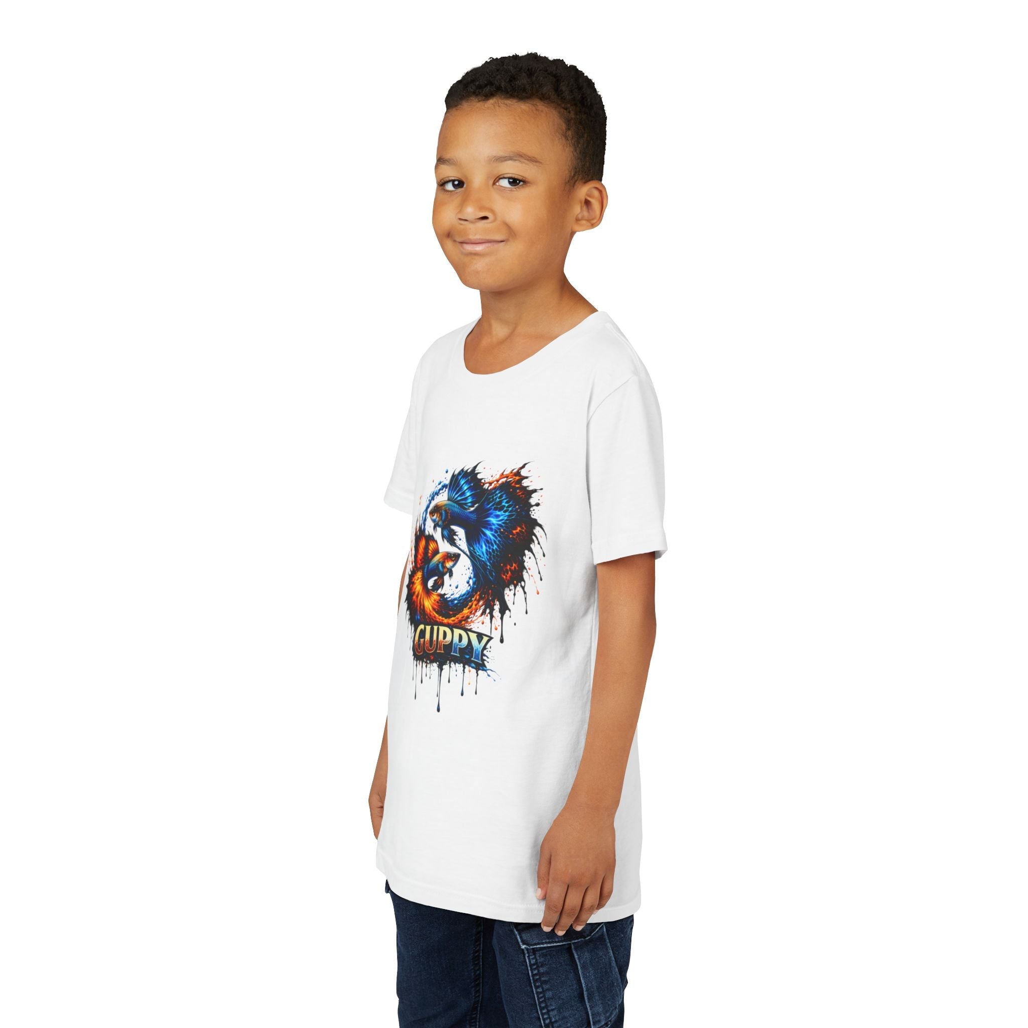 Fire & Ice Guppy – Youth "Neon Flare" Premium Tee